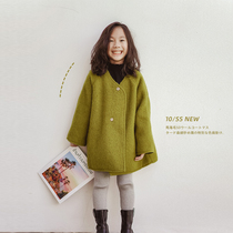 The Spea girl child what about the foreign pistachio baby 2021 autumn winter new trendy fur coat children thicken