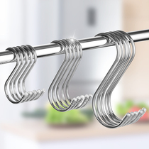 Stainless steel S-type hook with a baked sausage kitchen multi-function tip bathroom with punch-free metal singles S hook