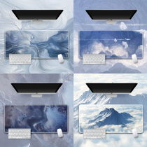 Oversized mouse pad boys cold wind notebook pad creativity can be customized and thickened to increase student games e-sports non-slip keyboard pad European and American simple home office computer table pad wear-resistant