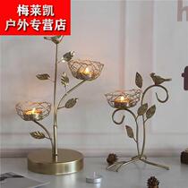 Nordic bird aromatherapy Candlestick ornament romantic candlelight dinner small candle holder home desktop props decorations