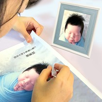 Baby cartoon fetal hair portrait sticky portrait Niubao make his own handmade custom work on behalf of stickers diy souvenirs permanent