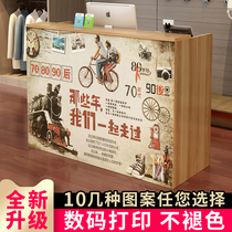 Simple and modern cashier Small shop Supermarket convenience store front desk Clothing store counter Hair salon reception bar