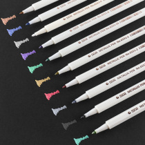 Stasta 6551 metal pearlescent pen color soft pen brush brush 10 color metal paint pen hand account marker pen decoration graffiti photo album pen