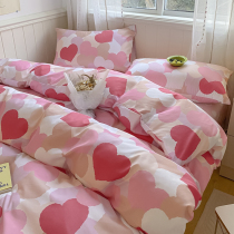 Teenage Girl Hearts Pure Cotton Bed Four Sets 100 Of 100 All Cotton Princess Wind Ins Bed Rind Bed Linen Bed Linen Three Sets