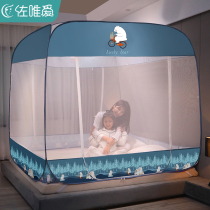 Cartoon Mosquito Net Home 2022 New Free Installation Foldable Mongolia Bag Encrypted Thickened Anti-Fall Baby Boy Bedroom