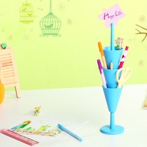 Nachuan] Creative stationery storage tower Multi-function desktop storage box Small object finishing box Office pen holder