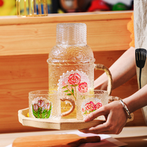 Retro Cold Kettle High Temperature Resistant Home High Boron Silicon Glass Water Mug Zakers Large Capacity Cool Kettle Teapot Suit