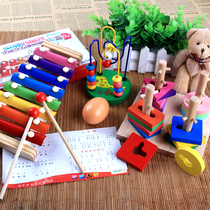 Baby boy and girl 8 months baby wooden eight-tone hand knock piano Piano small xylophone music toy 1-2-3 years old