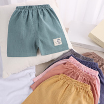 Children Summer shorts Korean version cotton numb breathable male and female child shorts 1-2 years 3 children with open crotch baby casual pants