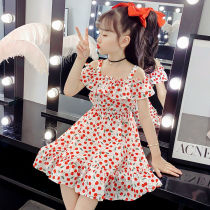  Girls cotton silk dress Childrens Western style skirt Baby girl princess sundress Childrens summer dress Little girl thin section
