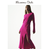 Massimo Dutti Womens Fall 2022 New Slim Fit Long Sleeves Long Split Dress 06632742164