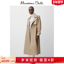 Massimo Dutti womens Zhen series belt sheepskin womens windbreaker coat coat 04700600711