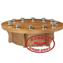 Ya Wei marble table hot pot table induction cooker round table induction cooker hot pot table and chairs customized