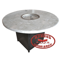 Ya Wei can customize marble hotpot table non-smoking barbecue hotpot table
