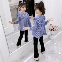 Girl Shirt 2022 New Spring Dress Little Fragrant Wind Child Clothing Foreign Air Girl Princess Net Red Blouse Spring And Autumn Lining Clothes