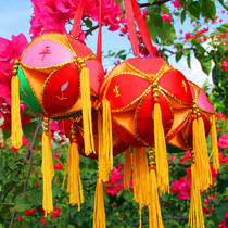 Boutique Guangxi Jingxi special Zhuang ethnic pure handmade hydrangea dojo Drumming color crafts throwing embroidery ball dance