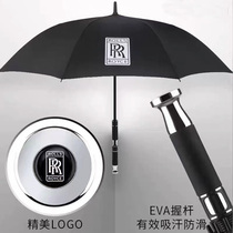 Upscale custom Rolls-Royce on-board umbrella long handle large number Benz BMW mens black rubber sunscreen and sunny and rainy