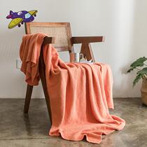 Blanket bed with cotton blanket air-conditioned room cover blanket single-layer cotton office lunch break nap plane towel blanket