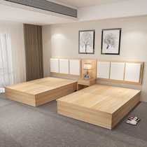 Changsha hotel bed hotel complete set of furniture standard room wardrobe TV cabinet table B & B hotel apartment bed table and chair