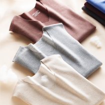 2 pieces of silk delsuede No-scratches warm vest men thickened with velvety self heating to wear canon shoulder blouses autumn and winter