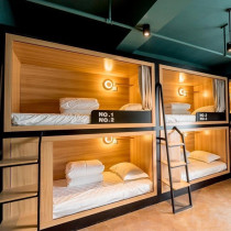 Space Cabin Bed Green Brigade Upper Bunk Bed Electric Race Hotel Upper Bunk Bed Custom Up And Down Bed Electric Race Space Cabin Bed