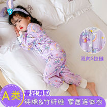 Baby Boy Pure Cotton One-piece Sleepwear Spring Autumn Summer Thin star Debra Anti-kick by sleeping bag for male and female baby boy