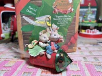 enesco antique mouse let us catch meteor micro landscape Christmas gift ornaments spot specials