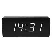 Kangba Silk alarm clock silent bedside luminous student electronic clock LED intelligent digital Wooden creative simple
