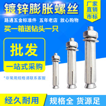 Factory direct expansion screw extended long expansion bolt M8M10M12M16 galvanized expansion tube internal expansion