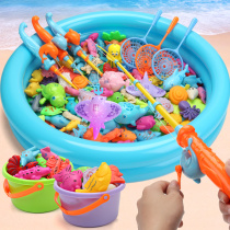 Baby magnetic fishing toy Childrens educational force hand-eye coordination stall boy child girl 1 and a half years old 234 years old