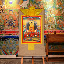 Tibetan village Shakyamuni Buddha pendant thangka interior articles gilded gilded pendant decorative painting entrance hanging painting