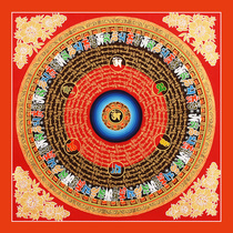 Thangka hand-painted Nepal handmade Tibetan decorative painting Tibetan six-character truth Living room entrance altar City hanging painting mural