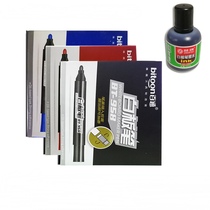 White pen can add ink thick black red water pen large capacity whiteboard pen can be erased with black mark pen