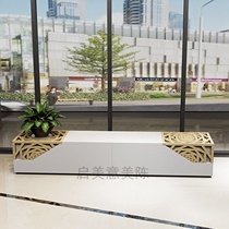 Shopping mall lounge chair Hotel bench Business building leisure chair High-grade FRP solid wood stool group manufacturers custom