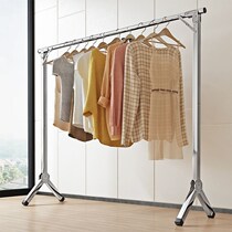 Clothes rack floor-to-ceiling trend shrinking clothes rack drying clothes hanger vertical household clothes drying rod stainless steel balcony fold