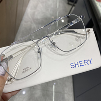 Myopia glasses women can be equipped with power double beam anti-blue light glasses glasses women myopia glasses frame women flat glasses
