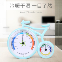  Cartoon thermometer Household hygrometer Indoor baby room humidity meter multi-function pointer Childrens atrioventricular thermometer