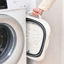 Folding foot bucket plastic foot wash basin telescopic travel portable massage foot washer household foot tub