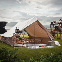 Tent outdoor large luxury villa camping equipment Indian portable rainproof camping thick cotton cloth