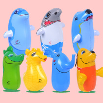 New small PVC35cm inflatable tumbler toys boys and girls animal sandbag puzzle cartoon