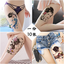 2021 new tattoo stickers legs female flower legs thigh flower arms waist waterproof and long-lasting simulation tattoos are not reflective