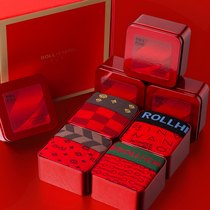 Mens underwear This year the Great Red Genus Tiger Gift Four Corner Shorts 2022 New Guys Pure Cotton Flat Corner Pants Head