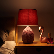 Red desk lamp bedroom bedside lamp ins girl festive wedding long light woman dowry wedding room lamp wedding wedding