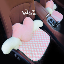 Winter plush car seat cushion goddess single piece of car simple heating seat cushion car rear four seasons universal cushion