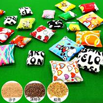 Sandbags children throw sandbags kindergarten color boys and girls throw small sandbags hand-made flat sandbags hand catch small toys