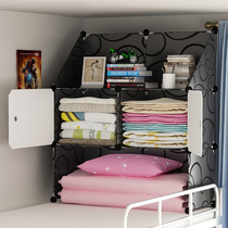 Bed wardrobe storage College student shelf female bedroom storage rack female dormitory storage rack under the school bed dormitory artifact