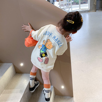 Girl Net Red Guard dress 2021 new autumn dress foreign style childrens long skirt spring and autumn womens baby dress