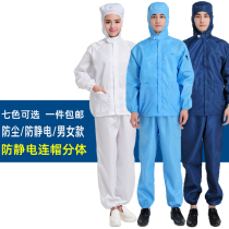 Anti-static clothing work clothes dustproof clean paint dust-free paint protective clothing split suit blue mens clothes