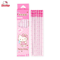 Hello Kitty cartoon hexagon bar children pencil 6 sets Elementary School wooden writing pencil HB