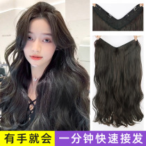 Curly hair Hair Wig sheet Hair Growth Fluffy God heads a piece of type u type u type pick up hairpiece wig womens style roll length hair